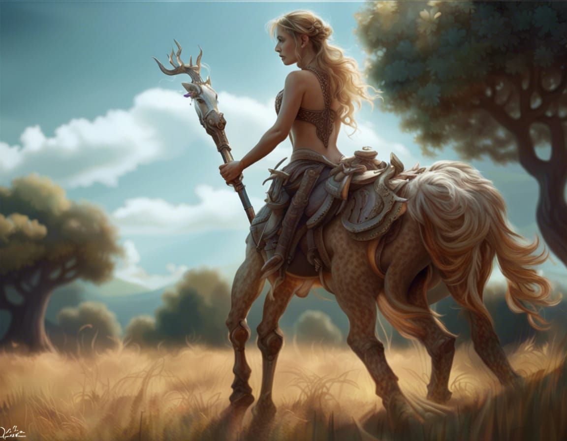 Girl Centaur with magic stick