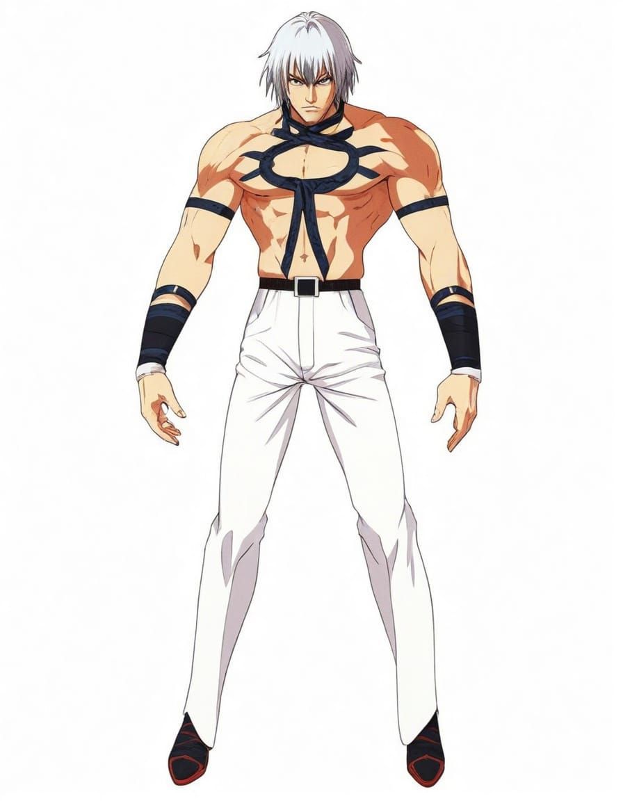 Anime Style Portrait of a Fierce Warrior