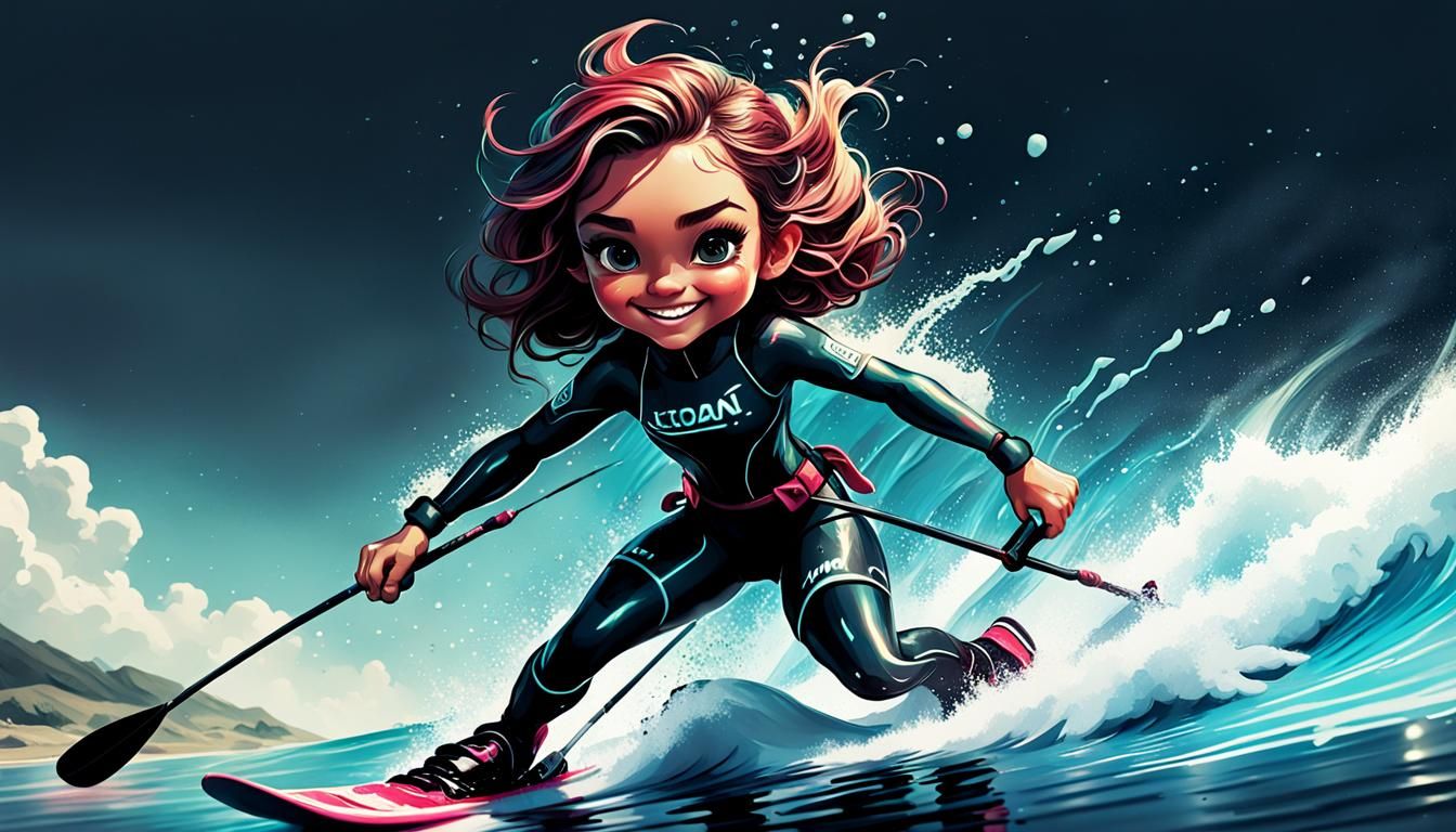 Stacy Jane waterskiing...
