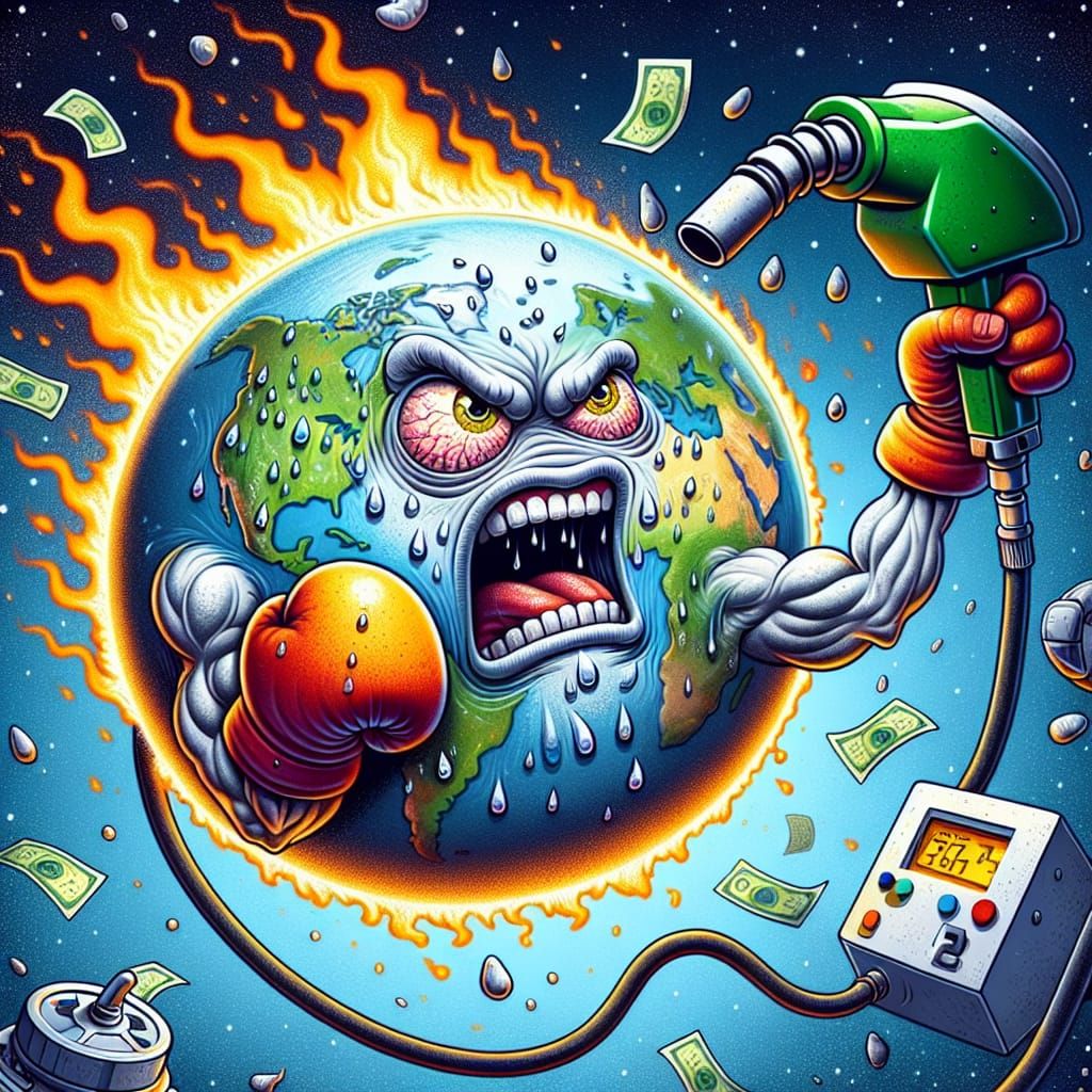 Earth in a Fiery Standoff