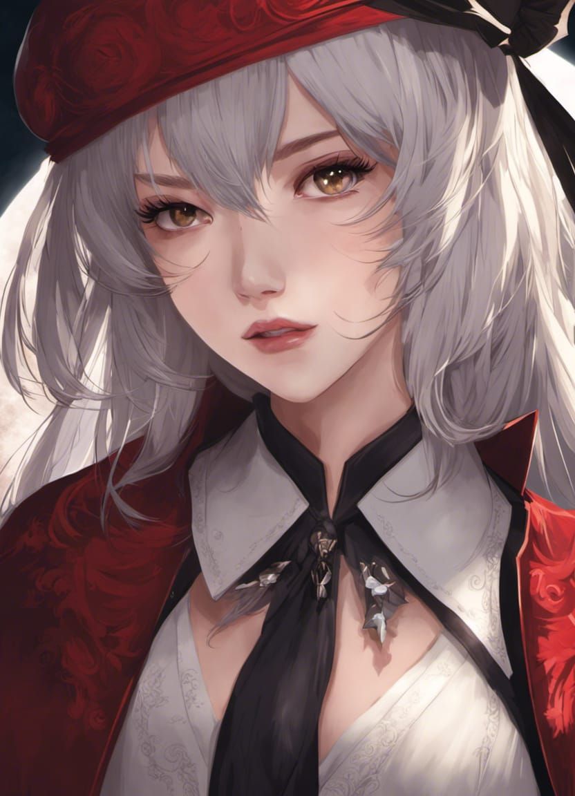 Vampire's Intense Gaze in Graffiti Art Style