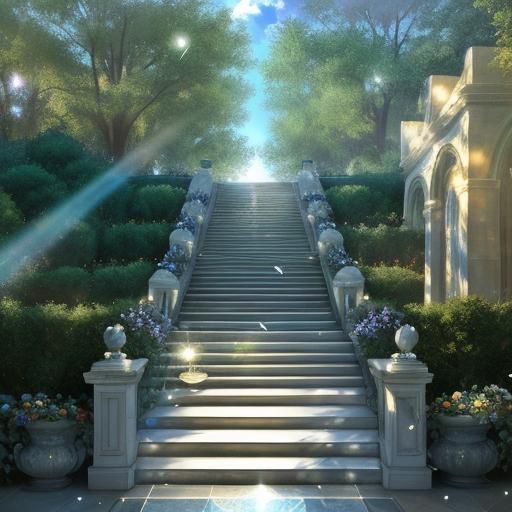 Sparkling Glass Slipper on Marble Staircase