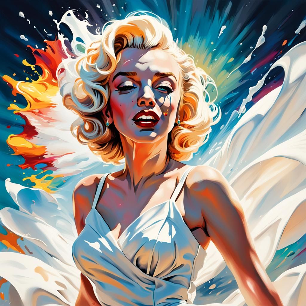Marilyn Monroe Iconic Dress Hyperrealistic Art