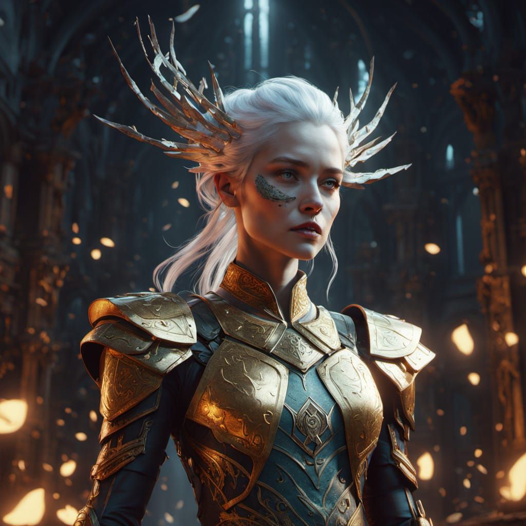 Ethereal Warrior in White