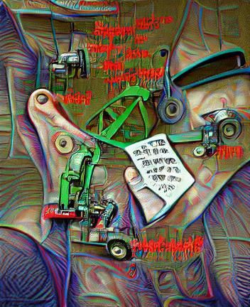 Abstract Image of Medical and Mechanical Symbols