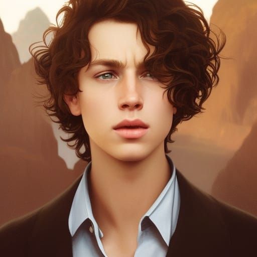 Young Ranger Portrait in Detailed Fantasy Art Style