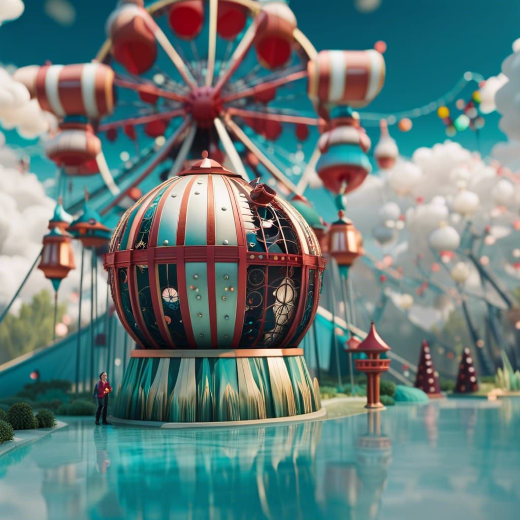 Cosmic Dreamcatcher Carousel Under Twinkling Starry Sky