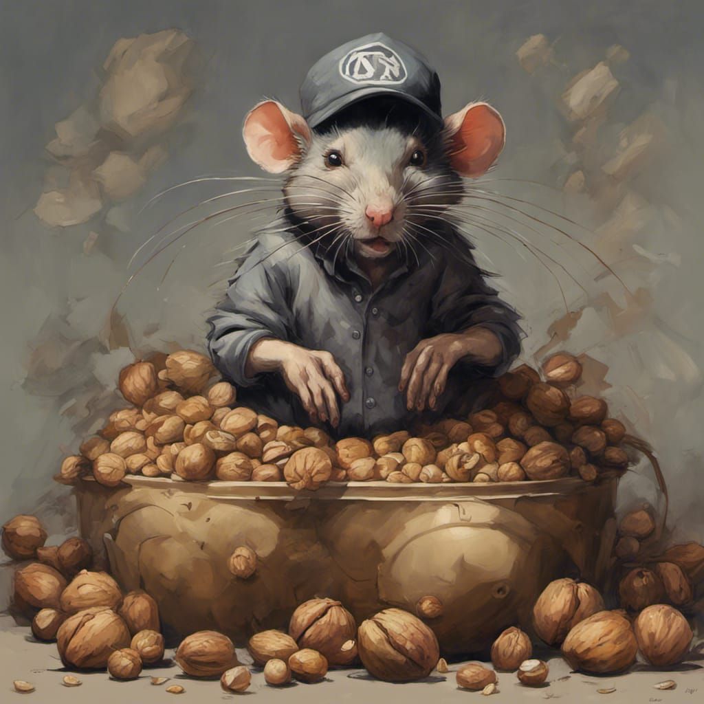 Rat and walnuts