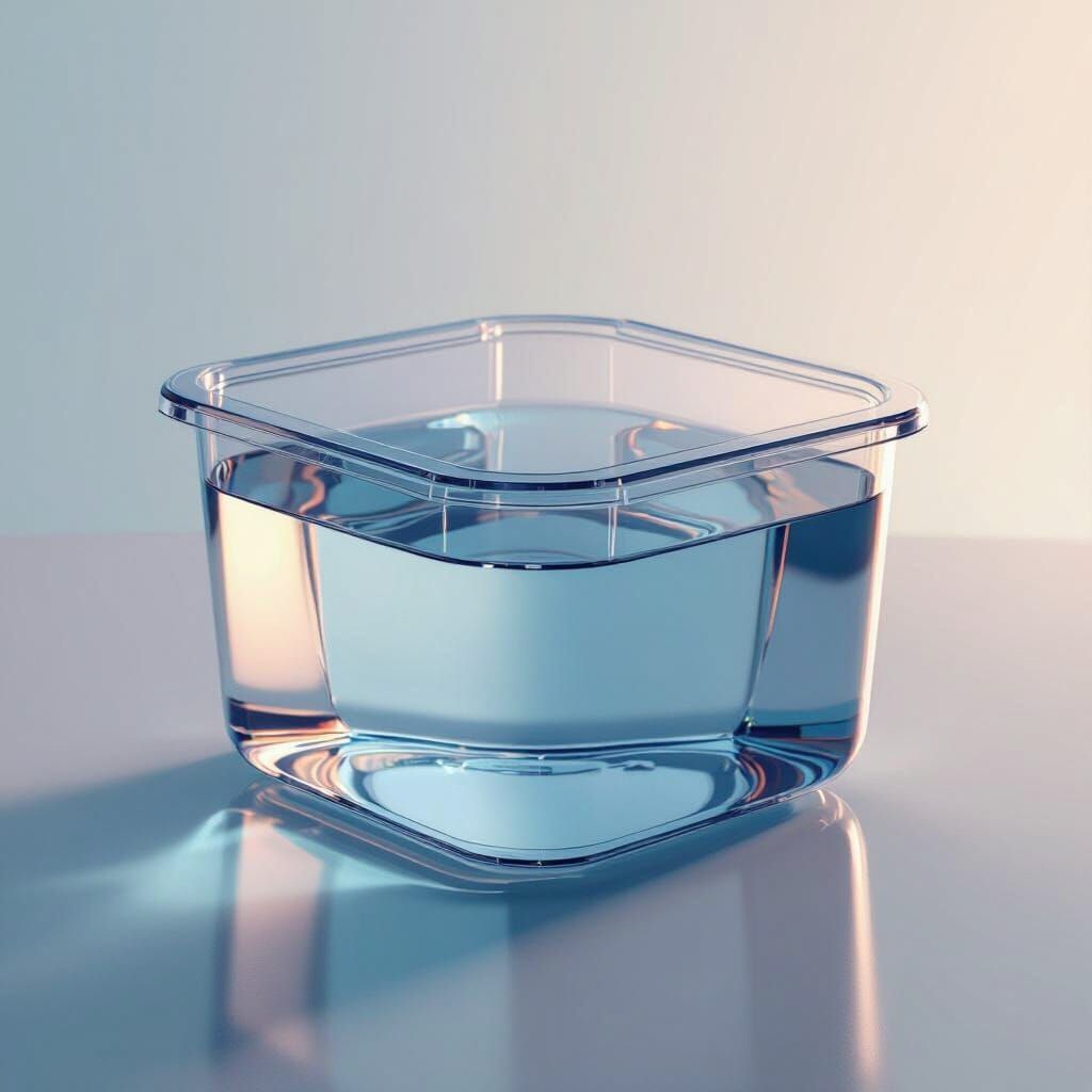 Transparent Container in Futuristic Minimalist Style