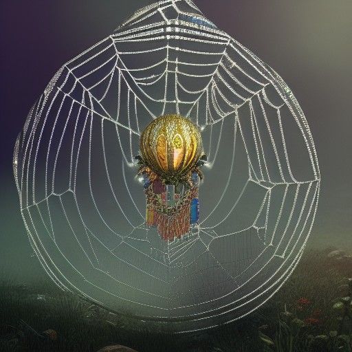 Jeweled Spiderweb in Castle, Sparkling Concept Art