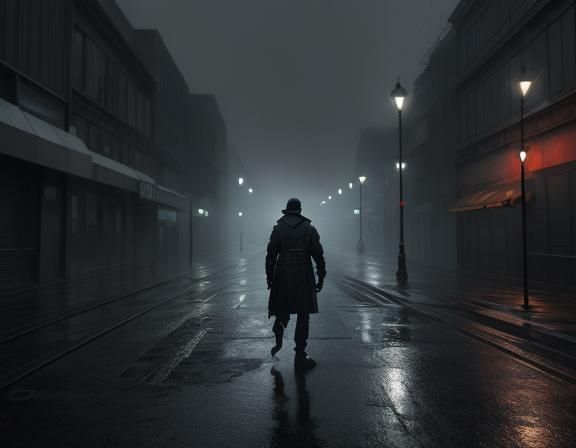 Rainy Industrial Cityscape in 3D Anime Art