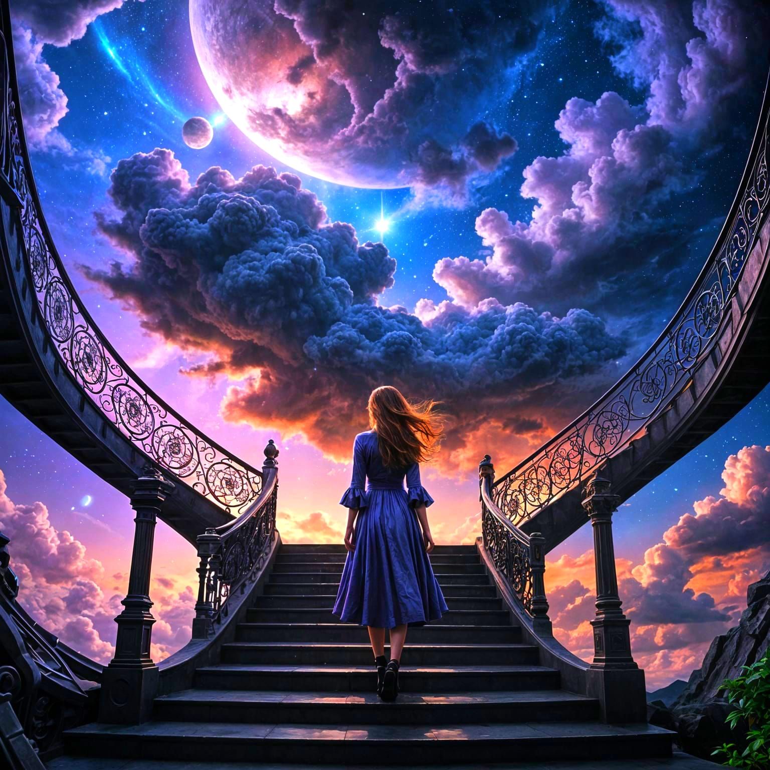 Ethereal Staircase Ascends to Cosmic Realms