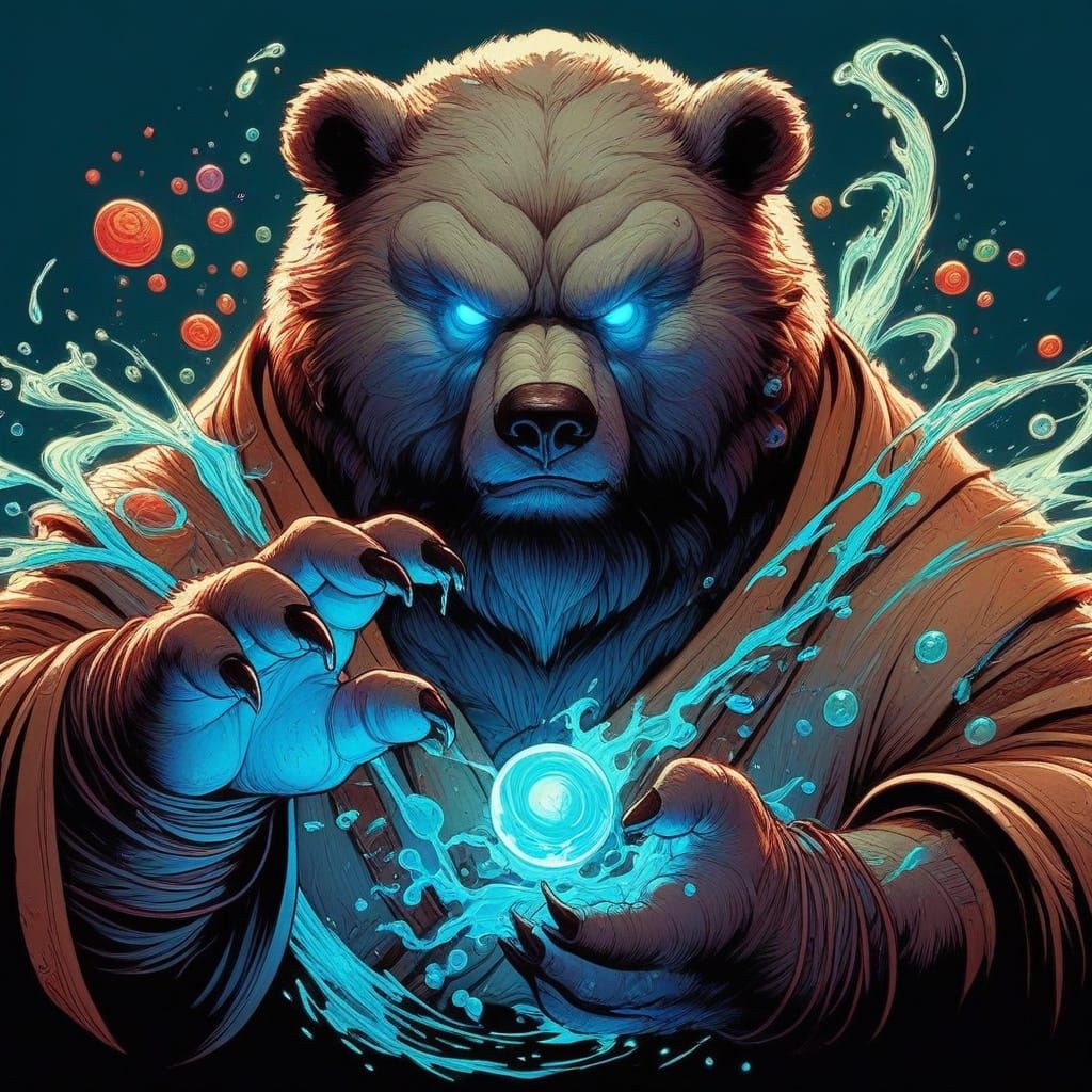 Mystical Bear-Hydromancer in Defensive Power Stance