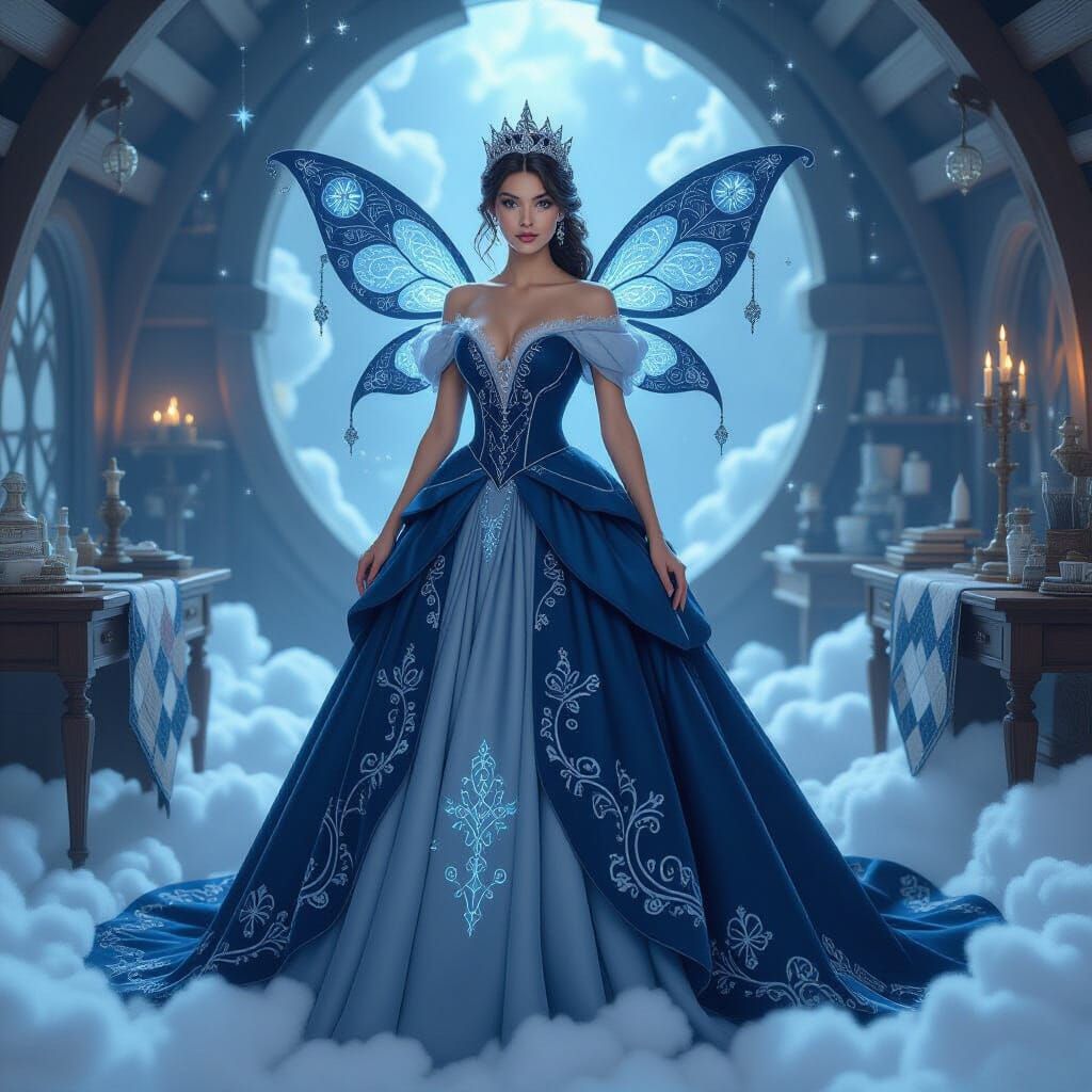 Stitch-Themed Princess in Magical Cloud Workshop