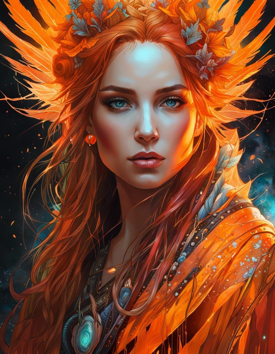 Ocean eyes amidst the fire