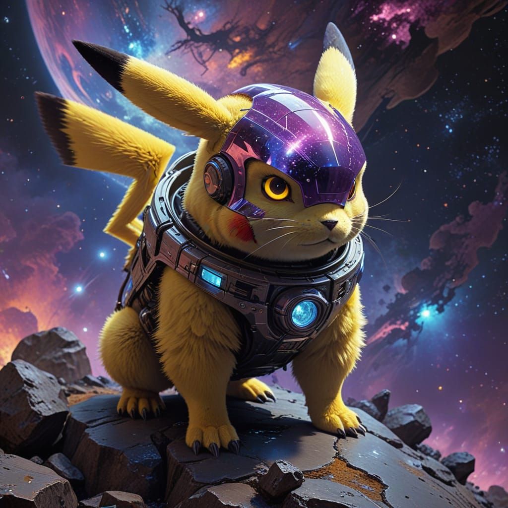 Stellar Pikachu in Metallic Armor