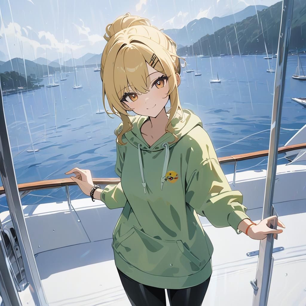 Yingo joins the party on the Yacht