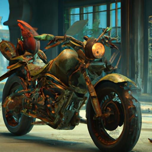 Dutch Motorcycle in Detailed Matte Painting Style