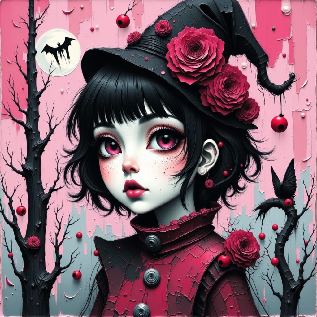 Beautiful Goth Girl Portrait