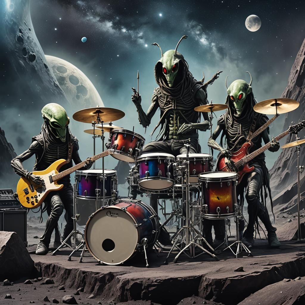 Alien Heavy Metal Band Rocks the Moon