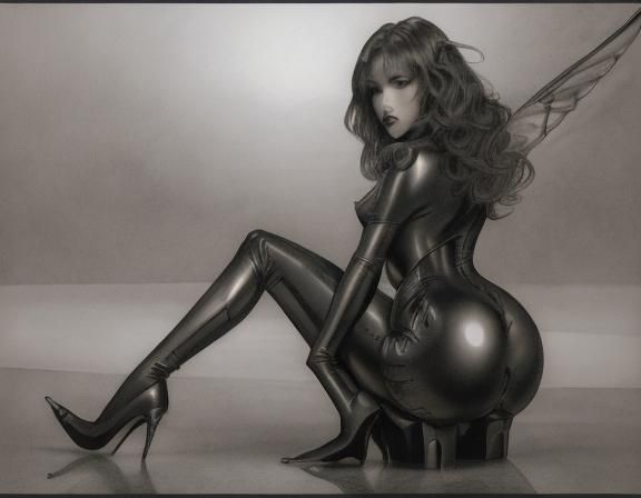 Woman in Latex Suit: Pixar Style 3D Art