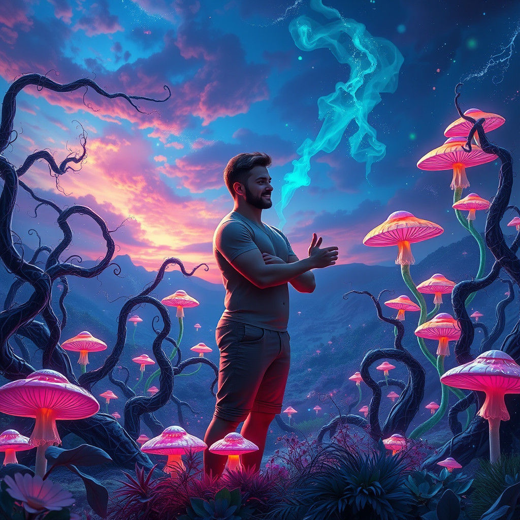 Dreamlike Embrace: Fantasy Landscape in Digital Art