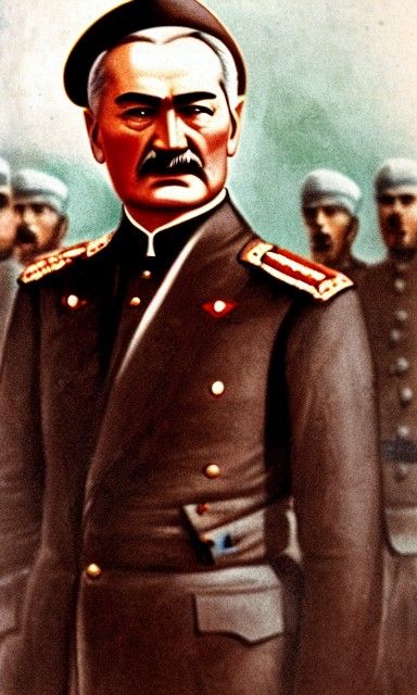 Ataturk Portrait at Turkish Independence War