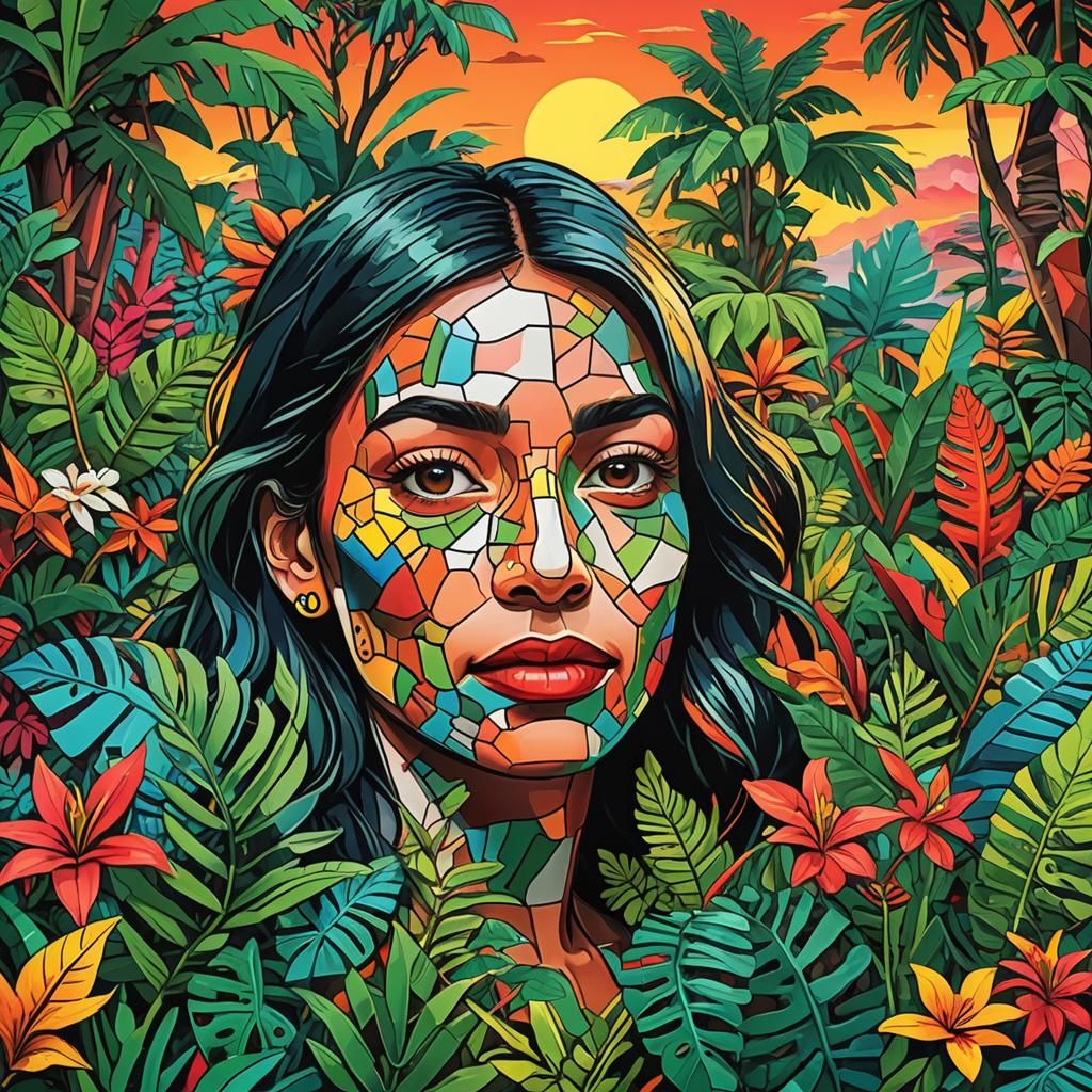 Colombian Biodiversity Pop Art Portrait
