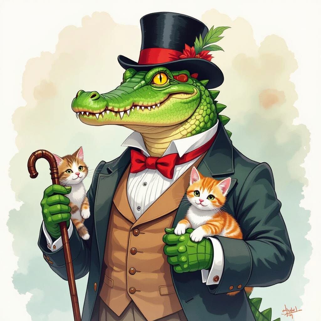 A dapper kitten-loving Siviquam