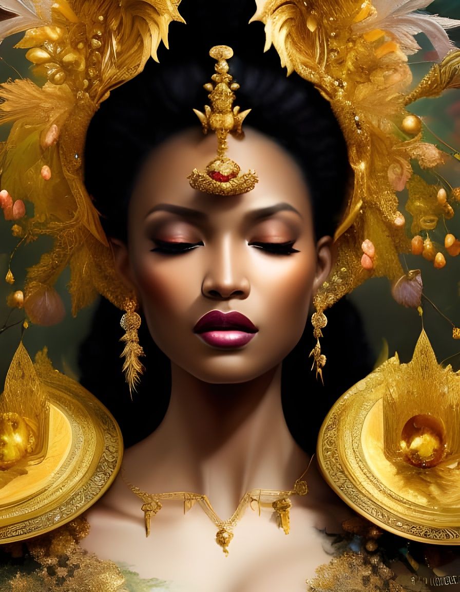 A Rare Portrait of the Queen Meditating