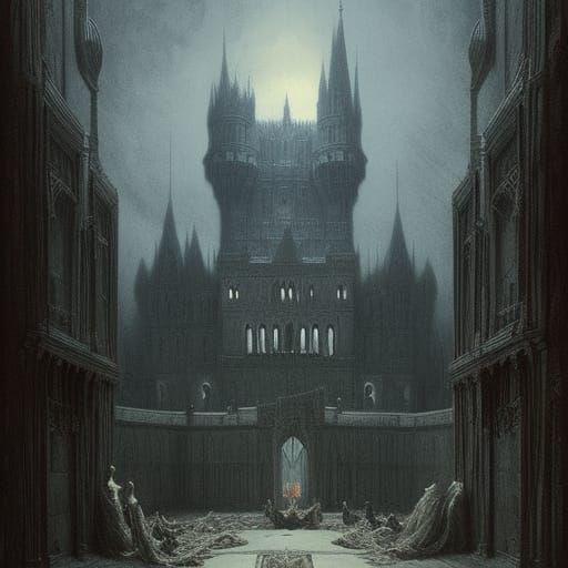 Horror Dream Castle in Doré Style