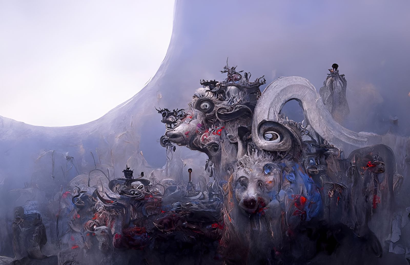 Cerberus Guards the Gates of Hell in Hyperrealism