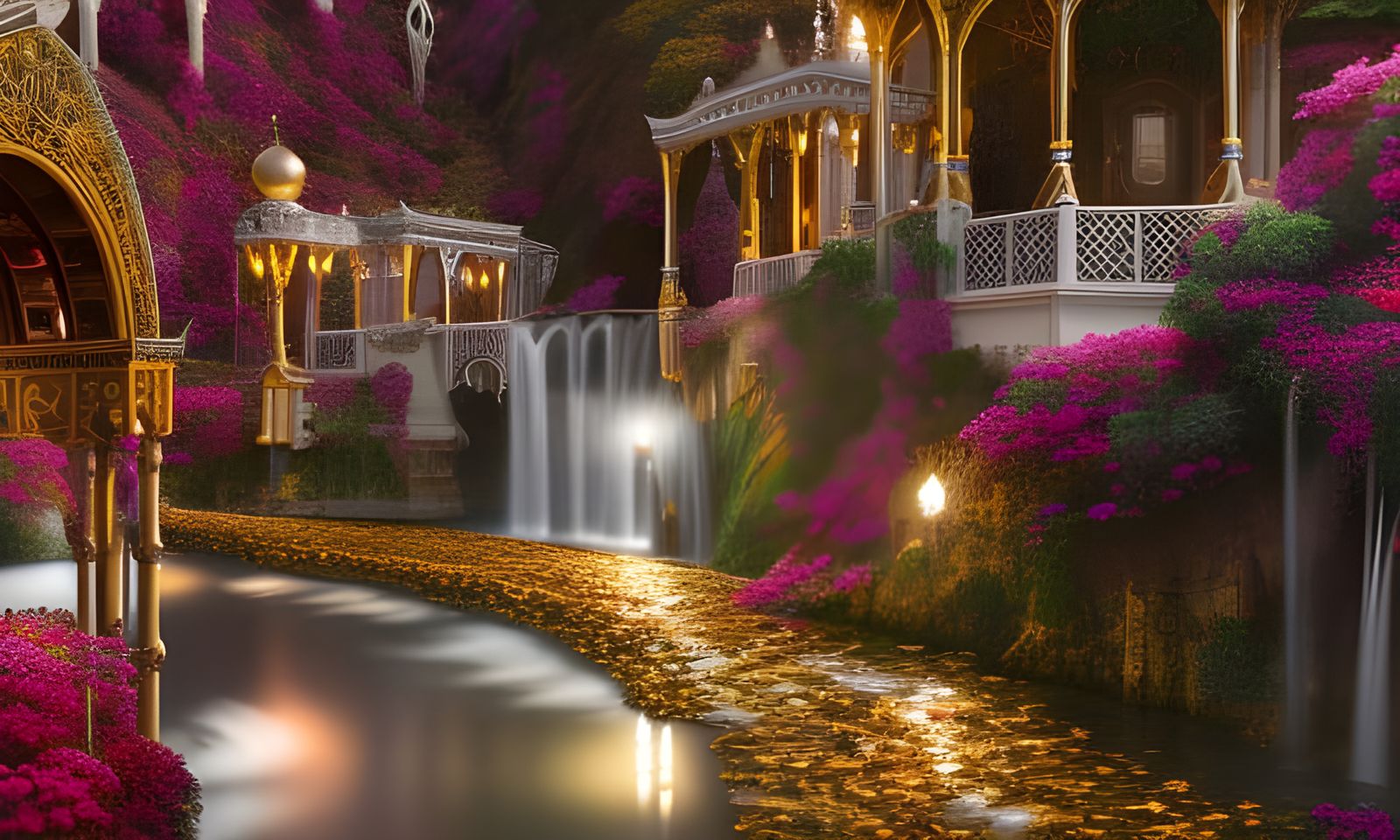 Romantic Landscape with 3D Liquid Details