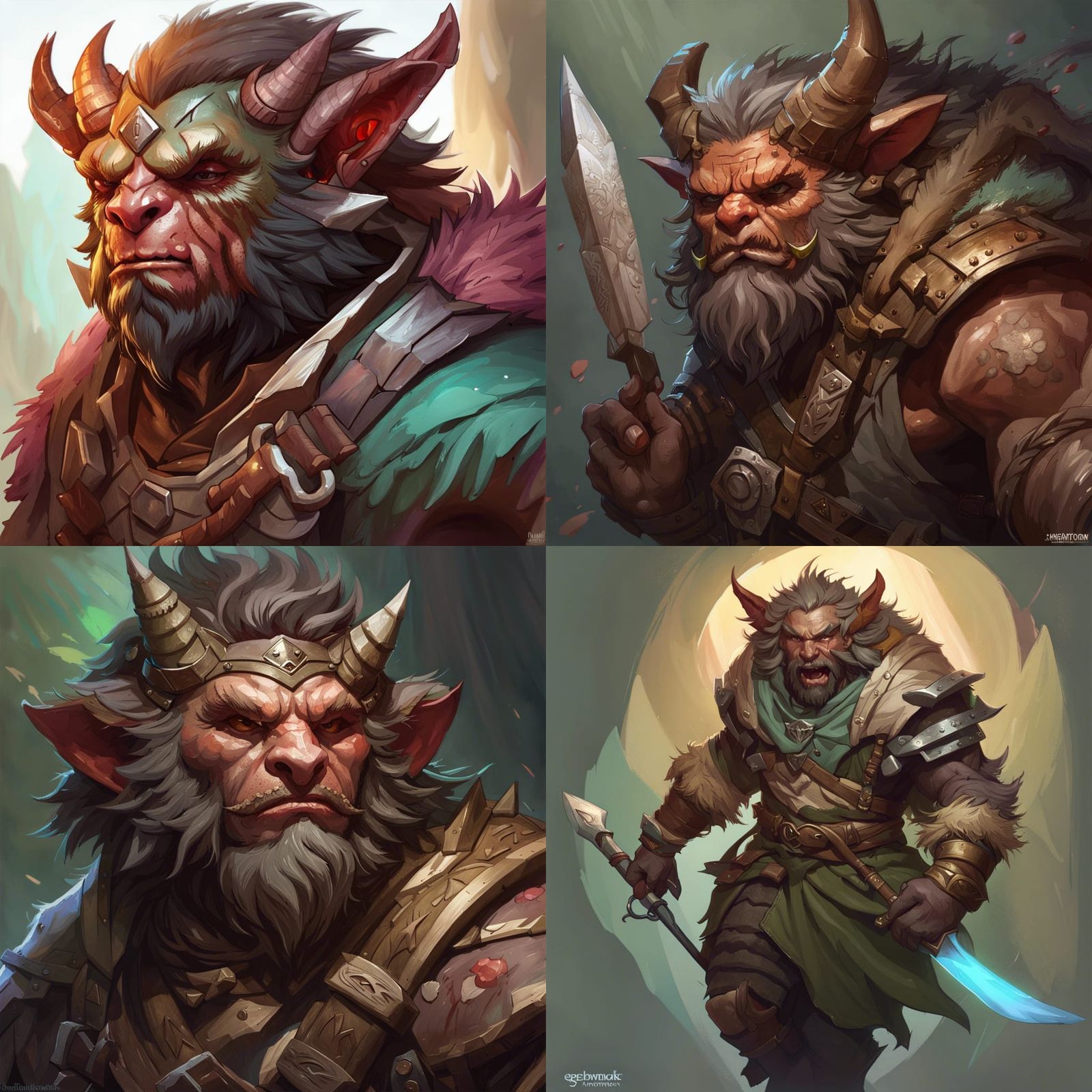 Detailed Bugbear Ranger Portrait in Hyperrealistic Style