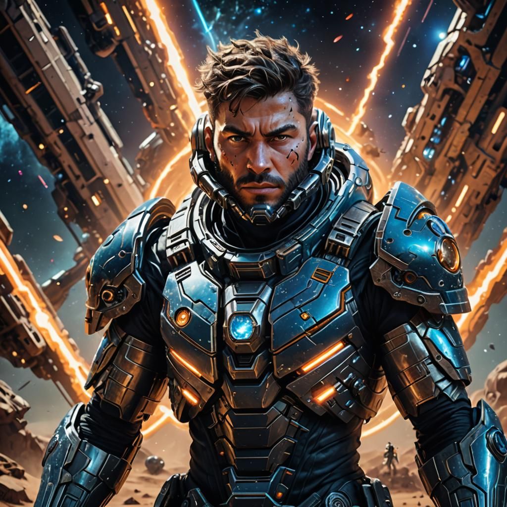 Space Warrior's Futuristic Quest for Revenge