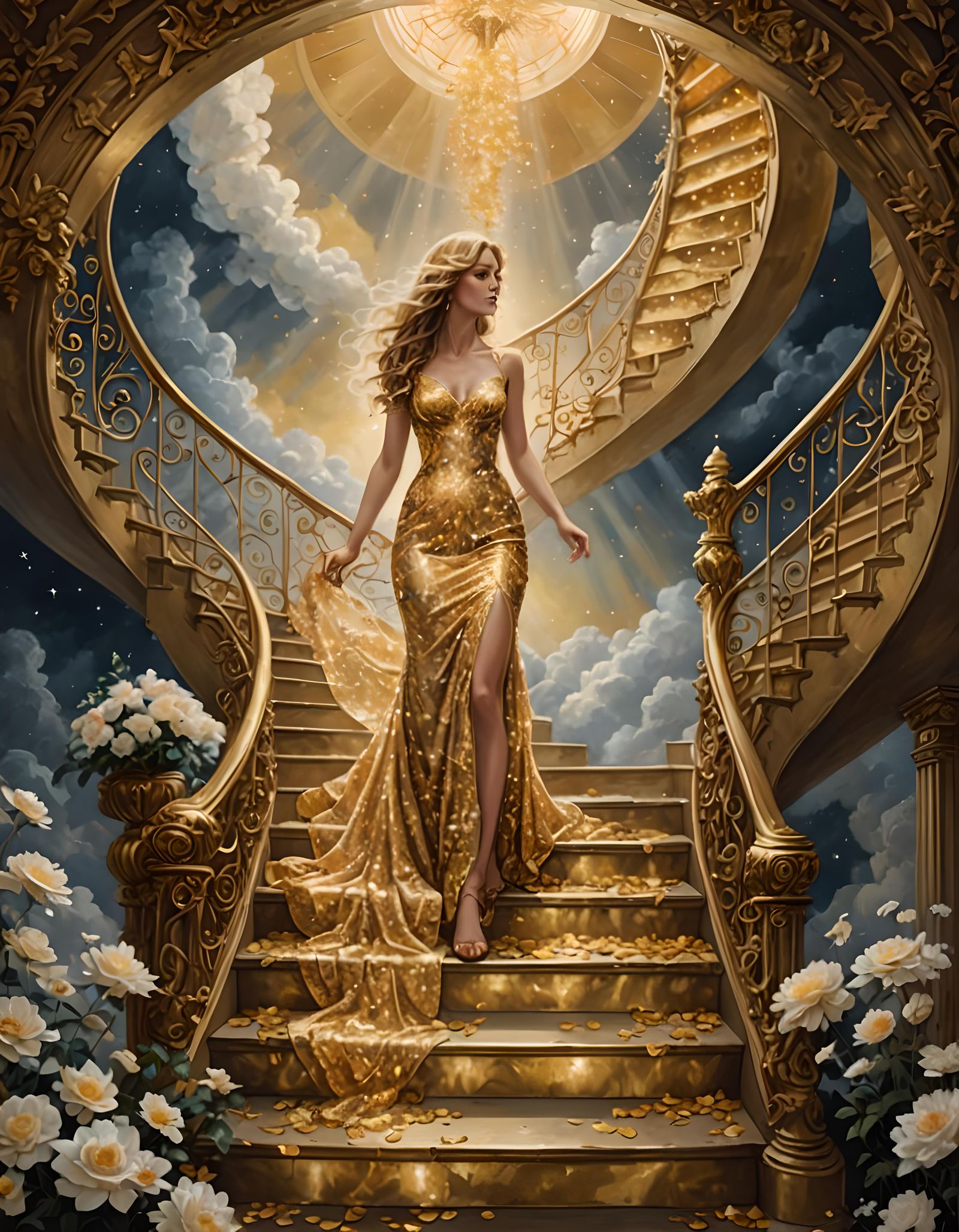 There's a lady who's sure all that glitters is gold and she'...