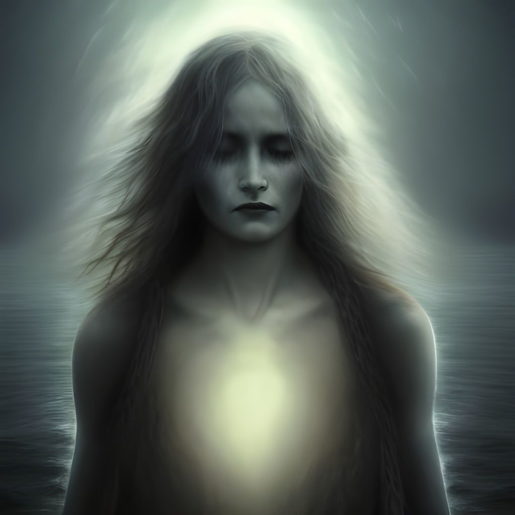 Soul's Silent Journey: Fantasy Art in Art Deco Style