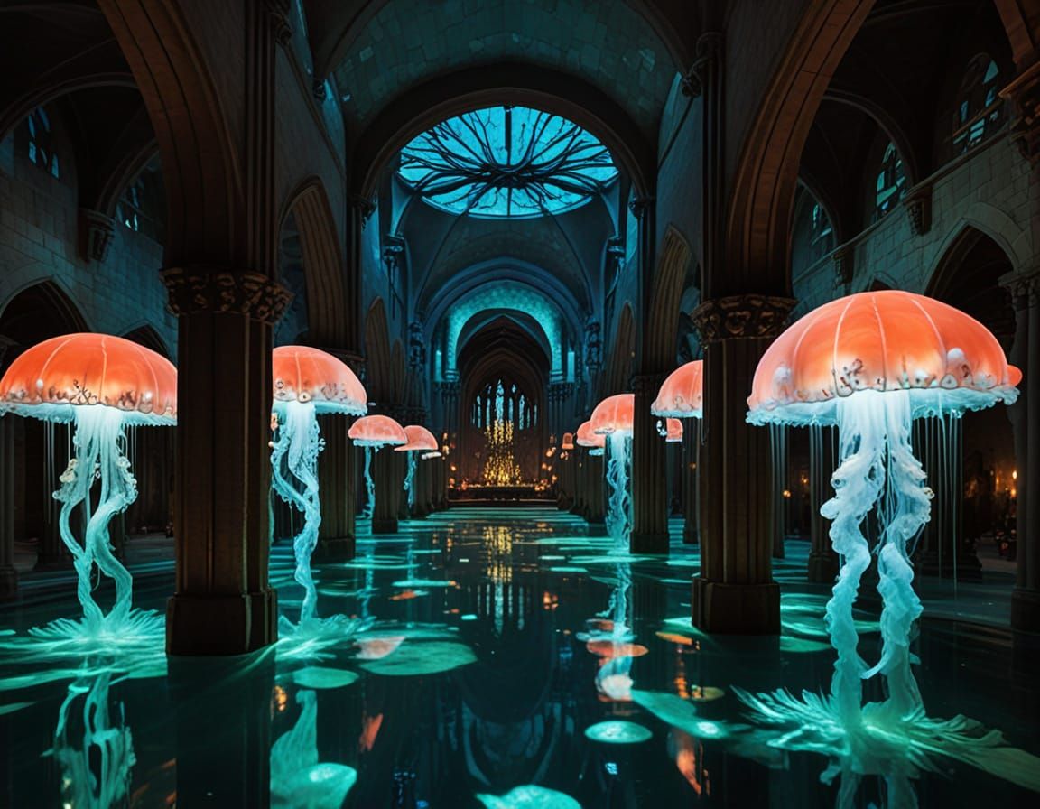 Underwater Masquerade Ball in Sunken Cathedral