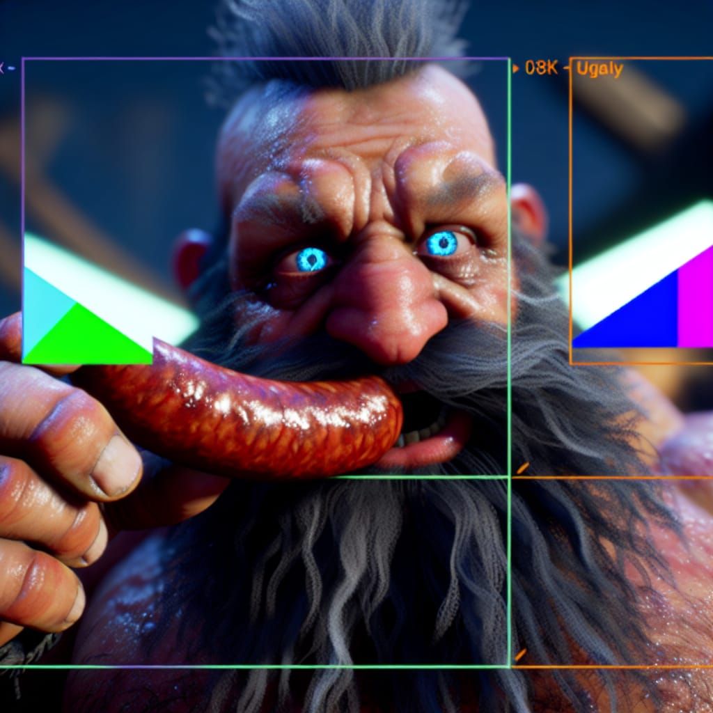 Giant's Loving Feast: A Matte Painting in 8K