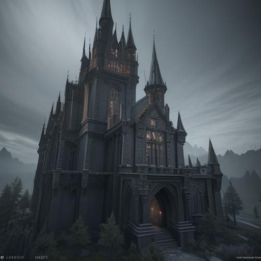 Gothic Castle in Cinematic 3D Rendering