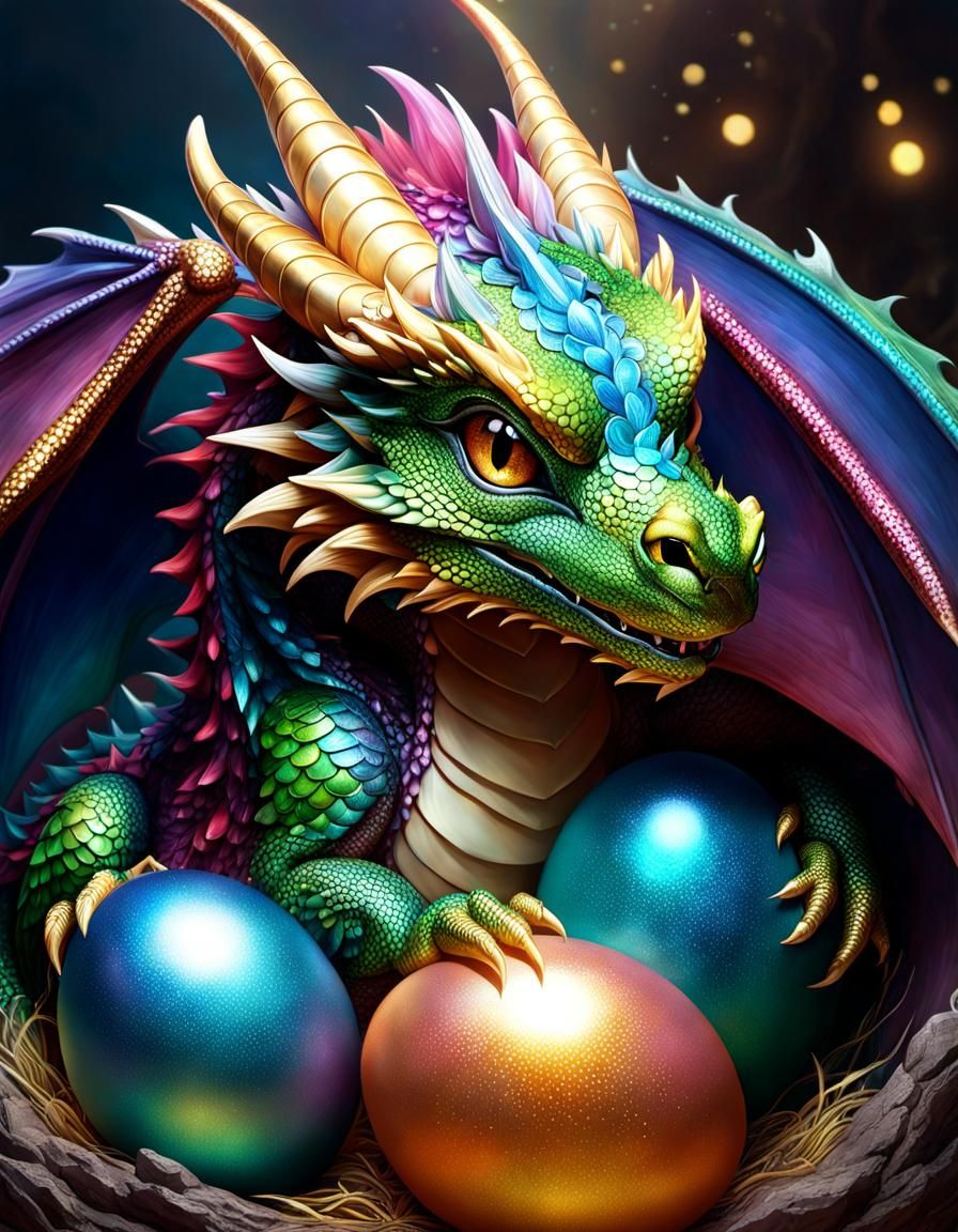 Dragon Protecting Nest