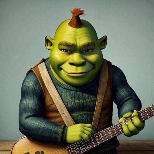 Shrek in the Style of Ed Sheeran
