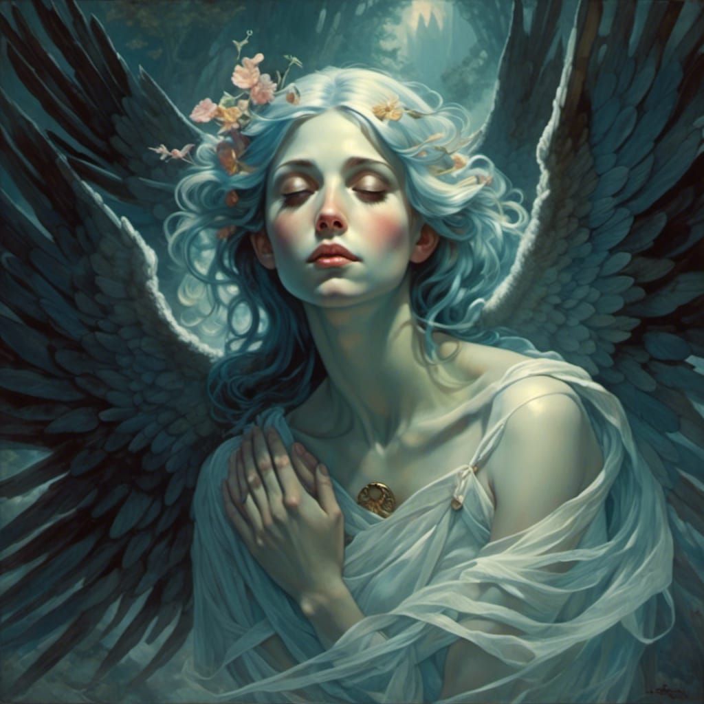 Ethereal Ghost in Angelic Embrace