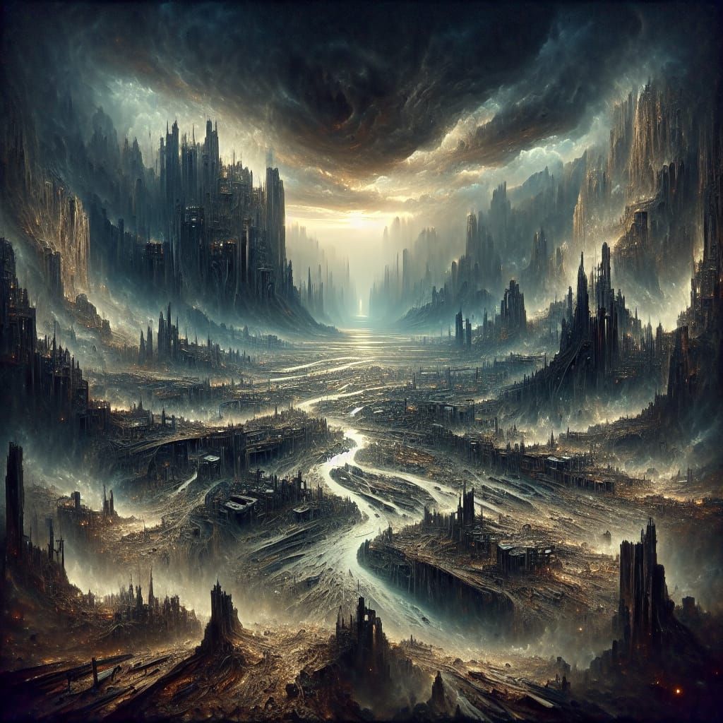 Dark Post-Apocalyptic World Ruined by Elder God