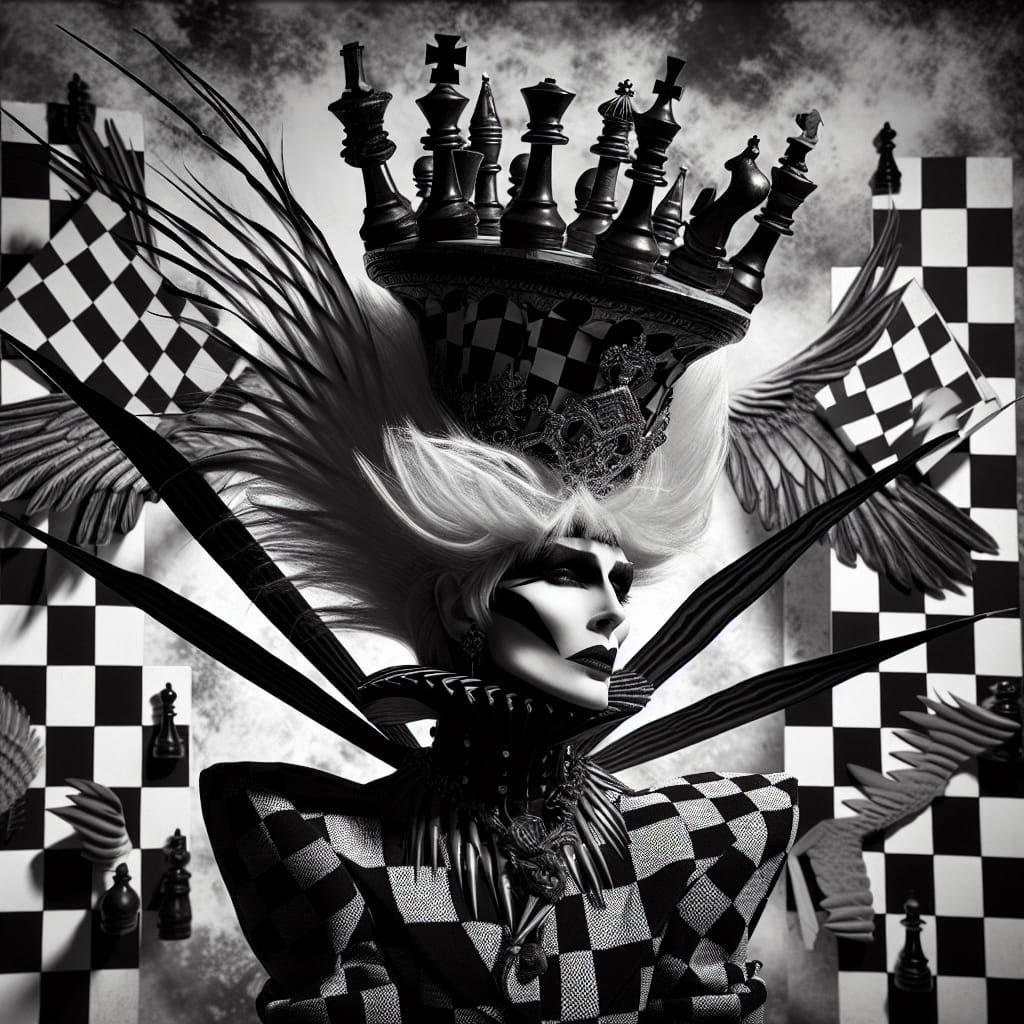 Punk Chess Queen in Dadaist Fashion Shoot