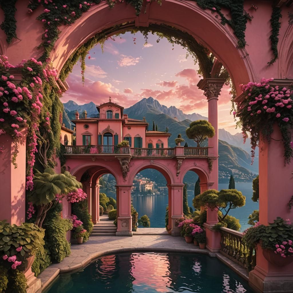 Villa del Balbianello Sunset on Lake Como