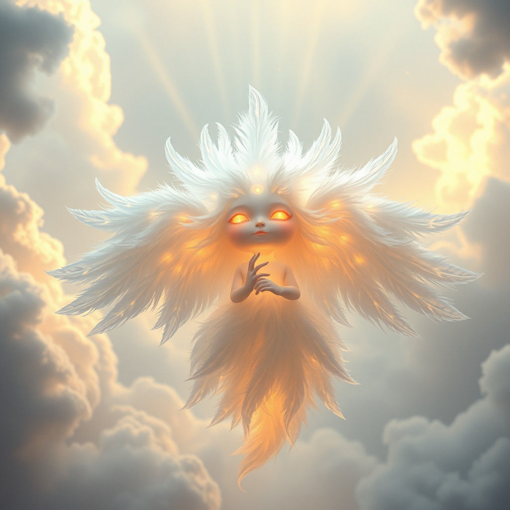 Ethereal Phantom Spirit in Heavenly Cloudscape