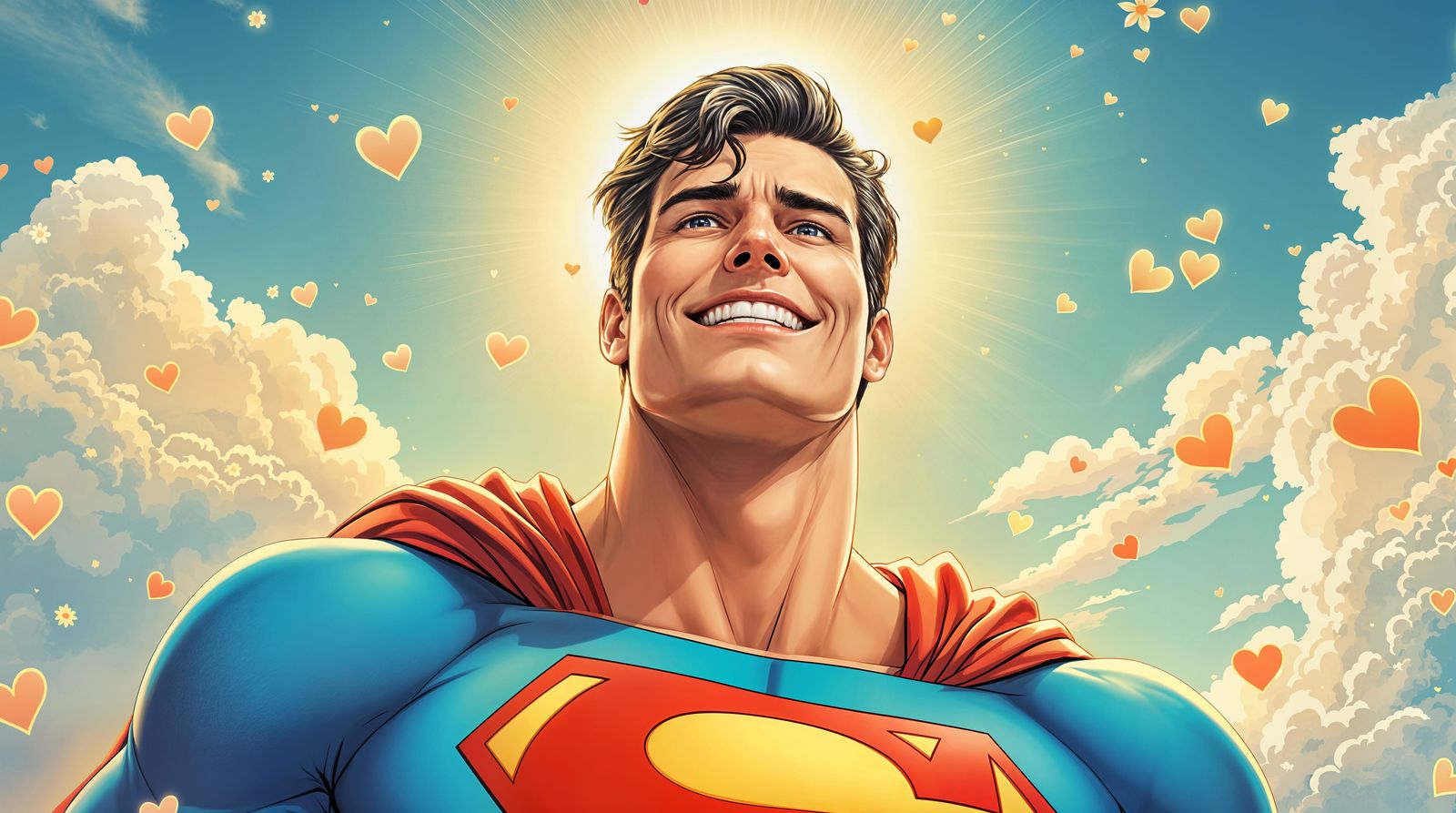 Superman Celebrates Valentine's Day in Joyful Bloom