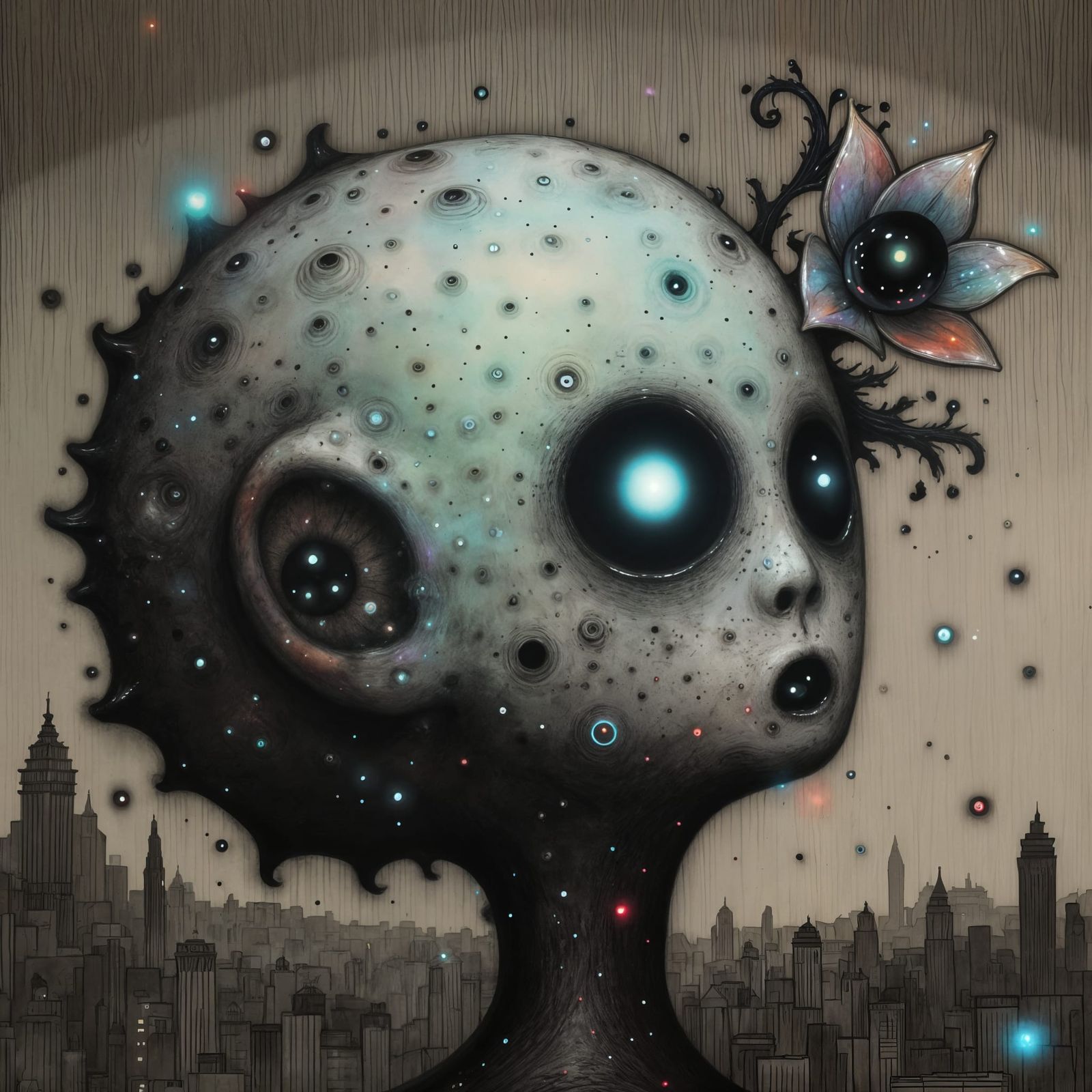 Divine Flesh Reveal in Holographic Horror