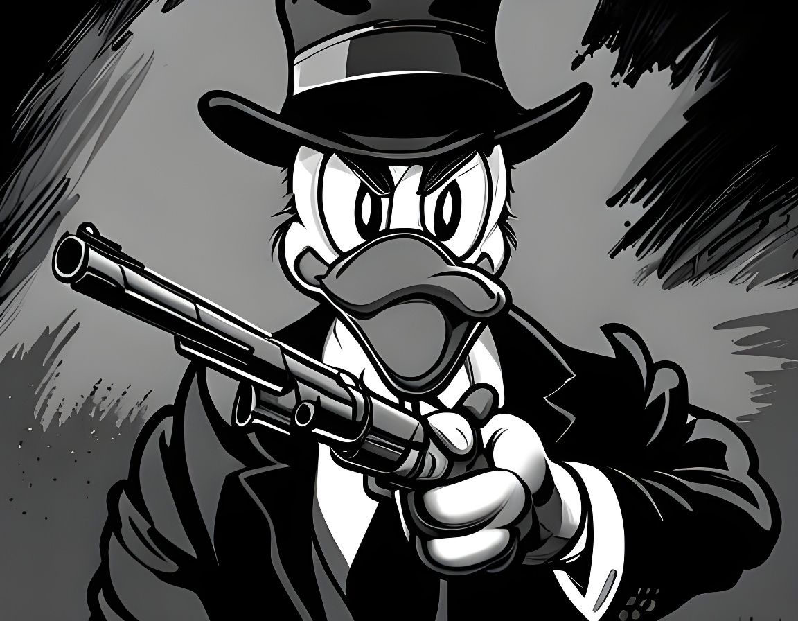 Donald Duck in Film Noir Style